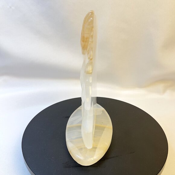 Onyx Side Profile Head of Jesus Christ Vintage Hand-Carved Sculpture Religious - Picture 3 of 9